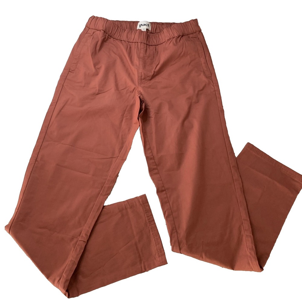 Pact Organic Cotton Canvas Roll Up Pants Men's Size Medium Clay Salmon 30x32
